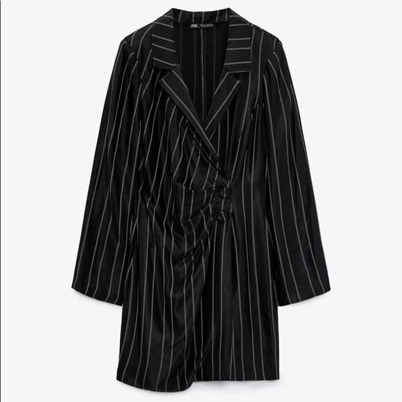 ZARA BLOGGER FAVORITE STRIPED BLAZER DRESS SPECIAL EDITION - Picture 9 of 11